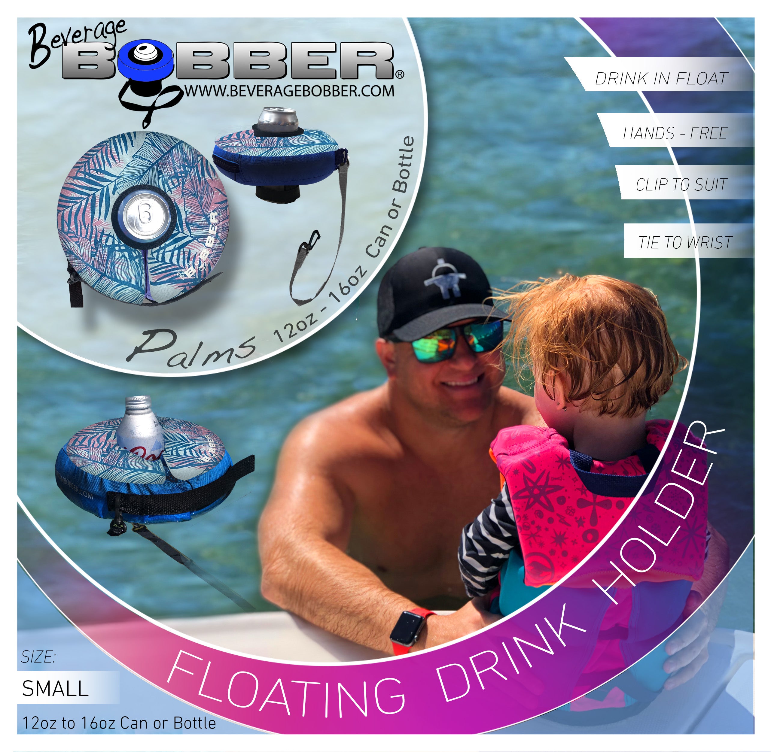 BEVERAGE BOBBER - Patented Floating Drink Holder
