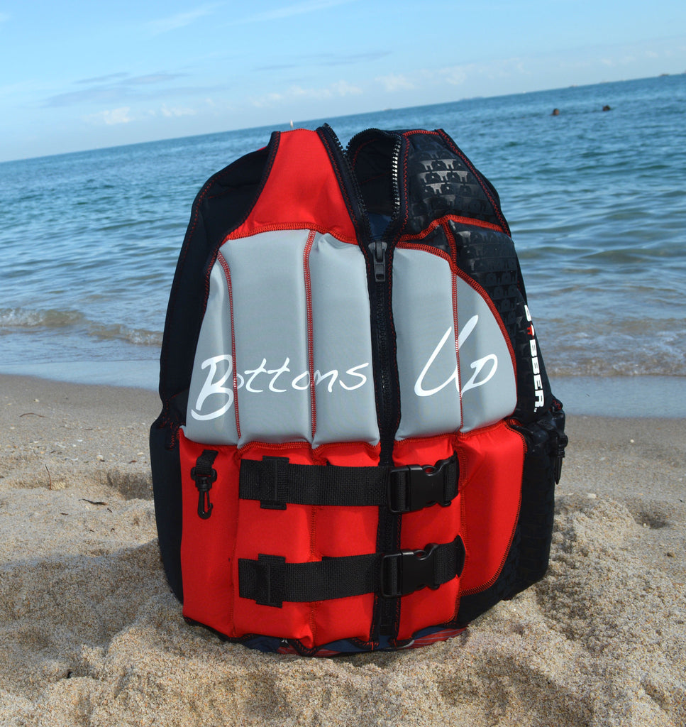 BOTTOMS UP - Patented CG Approved Type III Life Jacket & Floating Saddle
